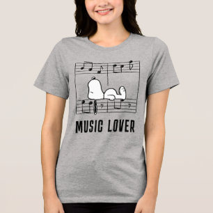 Peanuts Snoopy Musical Notes Tri-Blend Shirt