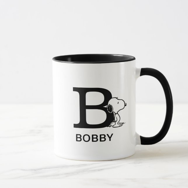 Peanuts | Snoopy Name & Monogram B Mug (Right)