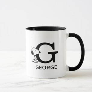 Peanuts   Snoopy Name & Monogram G Mug