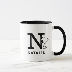 Peanuts   Snoopy Name & Monogram N Mug