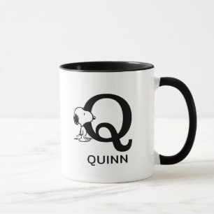 Peanuts Snoopy Name & Monogram Q Mug