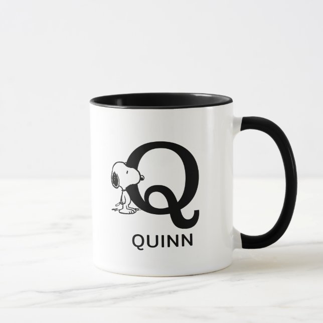 Peanuts | Snoopy Name & Monogram Q Mug (Right)