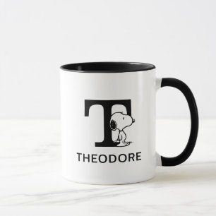 Peanuts   Snoopy Name & Monogram T Mug