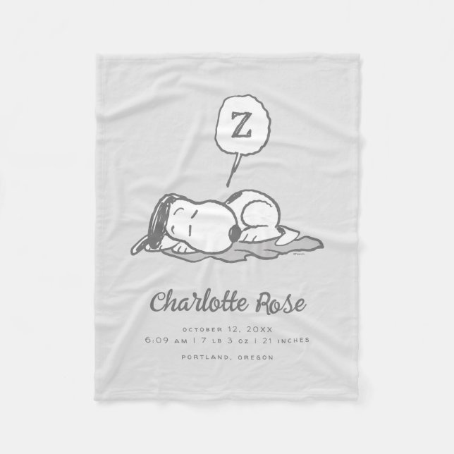Peanuts | Snoopy Nap Baby Fleece Blanket (Front)