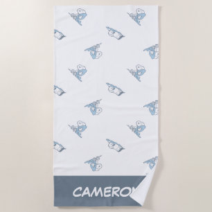 Peanuts   Snoopy Nap Time Pattern Beach Towel