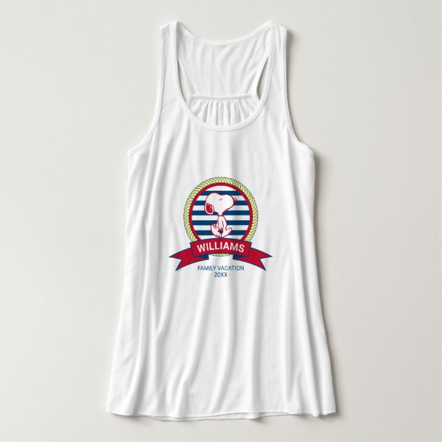 Peanuts | Snoopy Nautical Badge Singlet (Design Front)