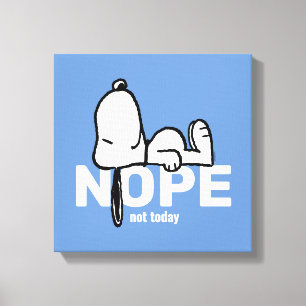 Peanuts   Snoopy Not Today Canvas Print