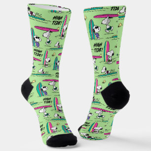 Peanuts   Snoopy Ocean High Tide Pattern Socks