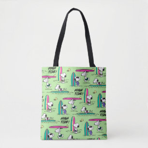 Peanuts   Snoopy Ocean High Tide Pattern Tote Bag