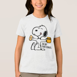 Peanuts Snoopy OK But First Coffee Tri-Blend Shirt