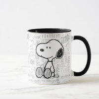 PEANUTS | Snoopy on Black White Comics