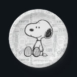 PEANUTS | Snoopy on Black White Comics Paper Plate<br><div class="desc">Celebrate your Peanuts-themed event with the Peanuts Snoopy on Black & White Comics Paper Plates! Featuring Snoopy in a classic black-and-white comic design, these stylish and fun plates are perfect for serving food and treats. Add a timeless and playful touch to your party table, and let Snoopy bring extra joy...</div>