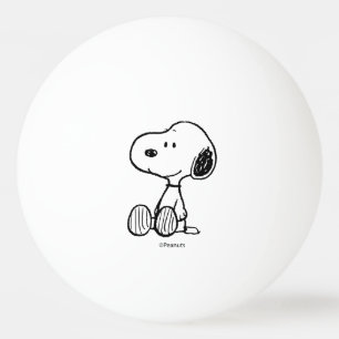 PEANUTS   Snoopy on Black White Comics Ping Pong Ball