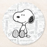 PEANUTS | Snoopy on Black White Comics Round Paper Coaster<br><div class="desc">Add a nostalgic touch to your gatherings with these round paper coasters featuring Snoopy on a black-and-white comic strip background. Perfect for Peanuts fans,  these coasters are ideal for casual entertaining,  themed parties,  or everyday use,  bringing timeless charm and practicality to your table.</div>