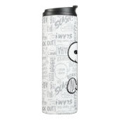 PEANUTS | Snoopy on Black White Comics Thermal Tumbler (Rotated Left)