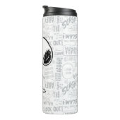 PEANUTS | Snoopy on Black White Comics Thermal Tumbler (Rotated Right)