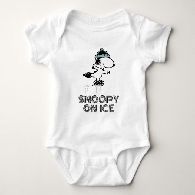 Peanuts | Snoopy On Ice Baby Bodysuit (Front)