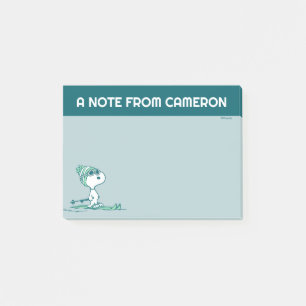 Peanuts   Snoopy on Skis Post-it Notes
