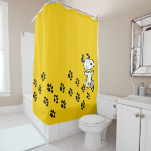 Peanuts    Snoopy Paw Print Path Shower Curtain