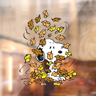 Peanuts Snoopy Pile of Leaves