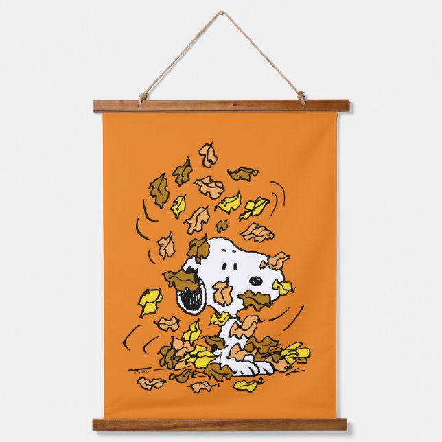 Peanuts | Snoopy Pile of Leaves Hanging Tapestry (Front)