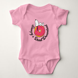 Peanuts Snoopy Pink Doughnut Baby Bodysuit