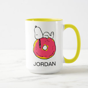 Peanuts   Snoopy Pink Doughnut Mug