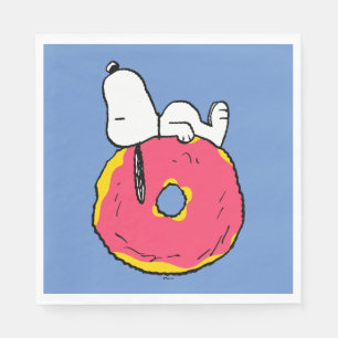 Peanuts   Snoopy Pink Doughnut Napkin