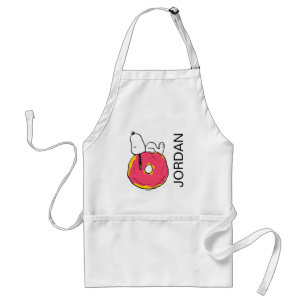 Peanuts Snoopy Pink Doughnut Standard Apron