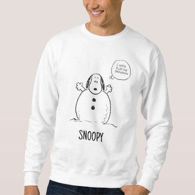 Peanuts | Snoopy Playing Snowman Sweatshirt (Front)