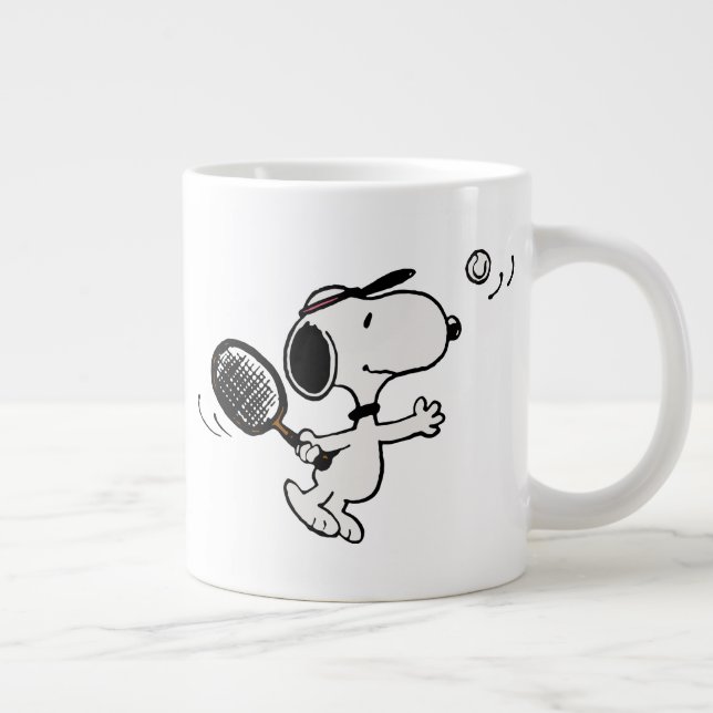 Peanuts | Snoopy Plays Tennis Large Coffee Mug (Right)