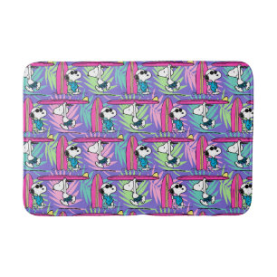 Peanuts   Snoopy Purple Surf Pattern Bath Mat