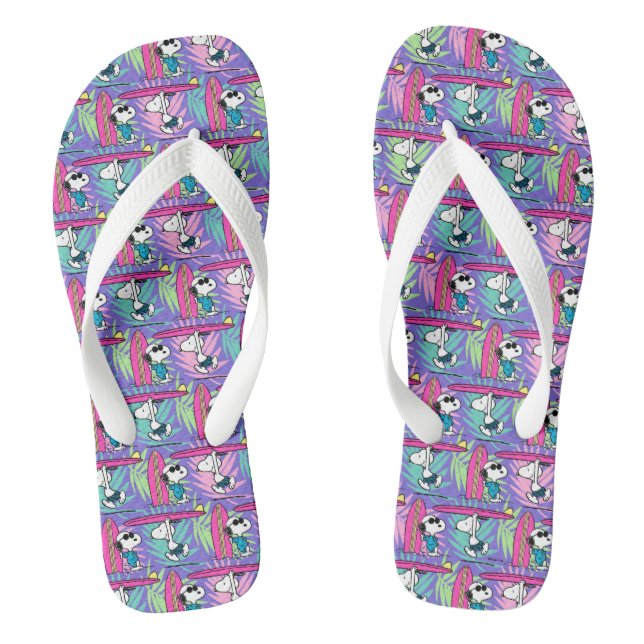 Peanuts | Snoopy Purple Surf Pattern Jandals (Footbed)