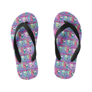 Peanuts   Snoopy Purple Surf Pattern Kid's Jandals