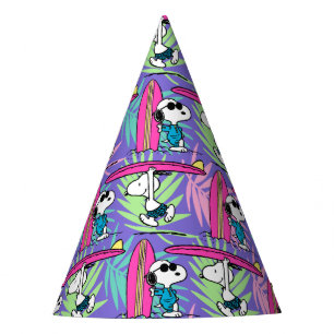 Peanuts Snoopy Purple Surf Pattern Party Hat