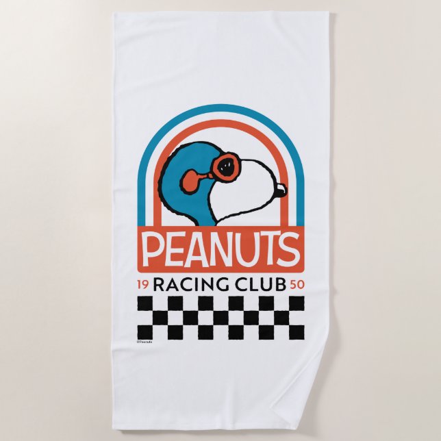 Peanuts | Snoopy Racing Club Beach Towel (Front)