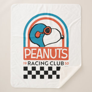 Peanuts   Snoopy Racing Club Sherpa Blanket