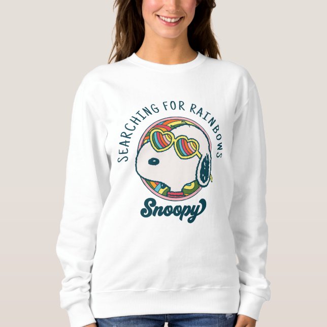Peanuts | Snoopy Rainbow Heart Sunglasses Sweatshirt (Front)