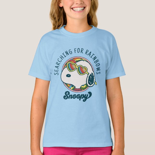 Peanuts | Snoopy Rainbow Heart Sunglasses T-Shirt (Front)
