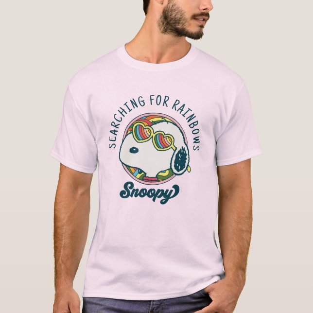 Peanuts | Snoopy Rainbow Heart Sunglasses T-Shirt (Front)