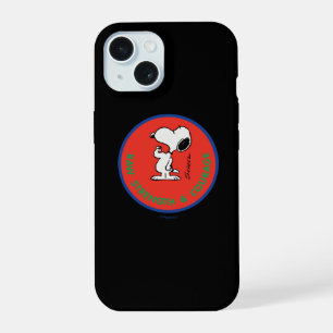 Peanuts   Snoopy Raw Strength & Courage Badge iPhone 15 Case