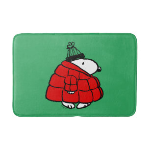 Peanuts   Snoopy Red Puffer Jacket Bath Mat