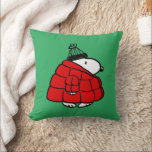 Peanuts | Snoopy Red Puffer Jacket Cushion<br><div class="desc">Check out this fun Peanuts design featuring Snoopy in his red puffy winter jacket.</div>