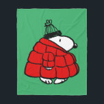 Peanuts | Snoopy Red Puffer Jacket Fleece Blanket<br><div class="desc">Check out this fun Peanuts design featuring Snoopy in his red puffy winter jacket.</div>