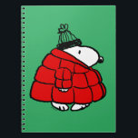 Peanuts | Snoopy Red Puffer Jacket Notebook<br><div class="desc">Check out this fun Peanuts design featuring Snoopy in his red puffy winter jacket.</div>
