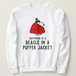 Peanuts Snoopy Red Puffer Jacket Sweatshirt