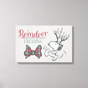 Peanuts   Snoopy Reindeer Canvas Print