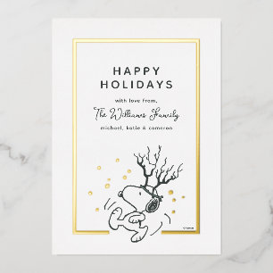 Peanuts   Snoopy Reindeer Family Photo