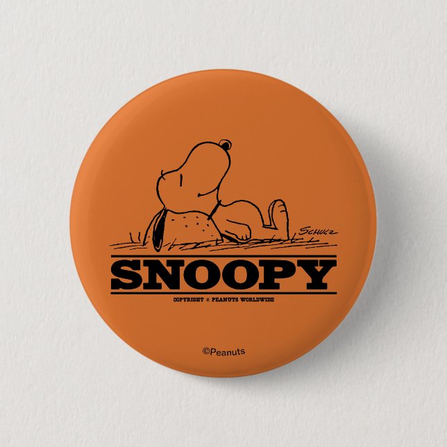 Peanuts | Snoopy Rest Break 6 Cm Round Badge (Front)