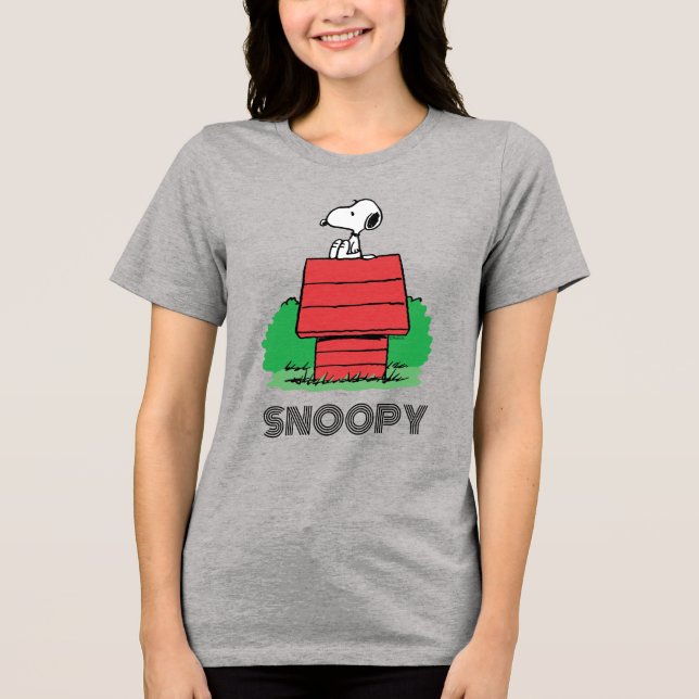 Peanuts | Snoopy Resting on Doghouse Tri-Blend Shirt (Front)